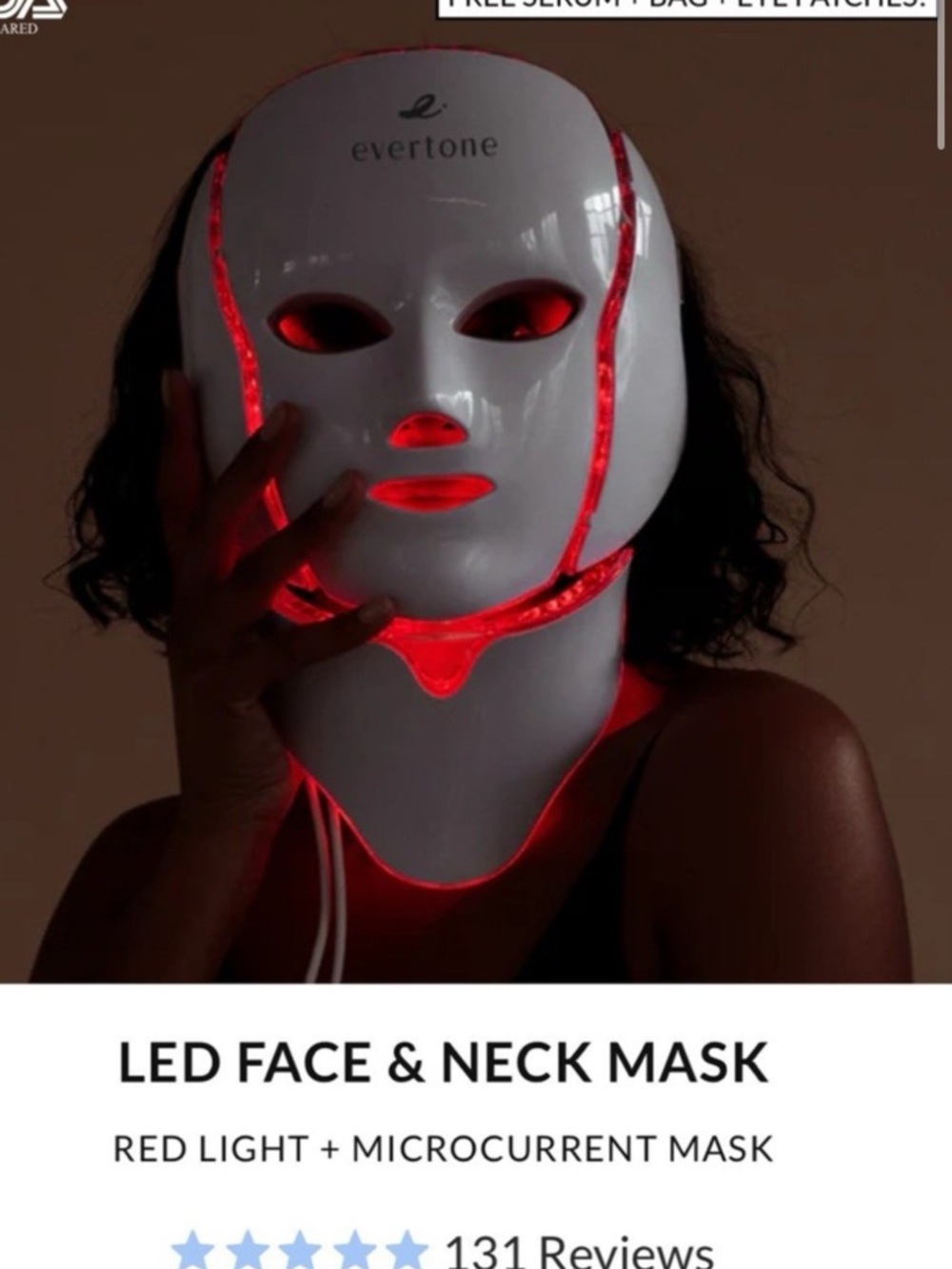 Evertone LED Face and neck mask
